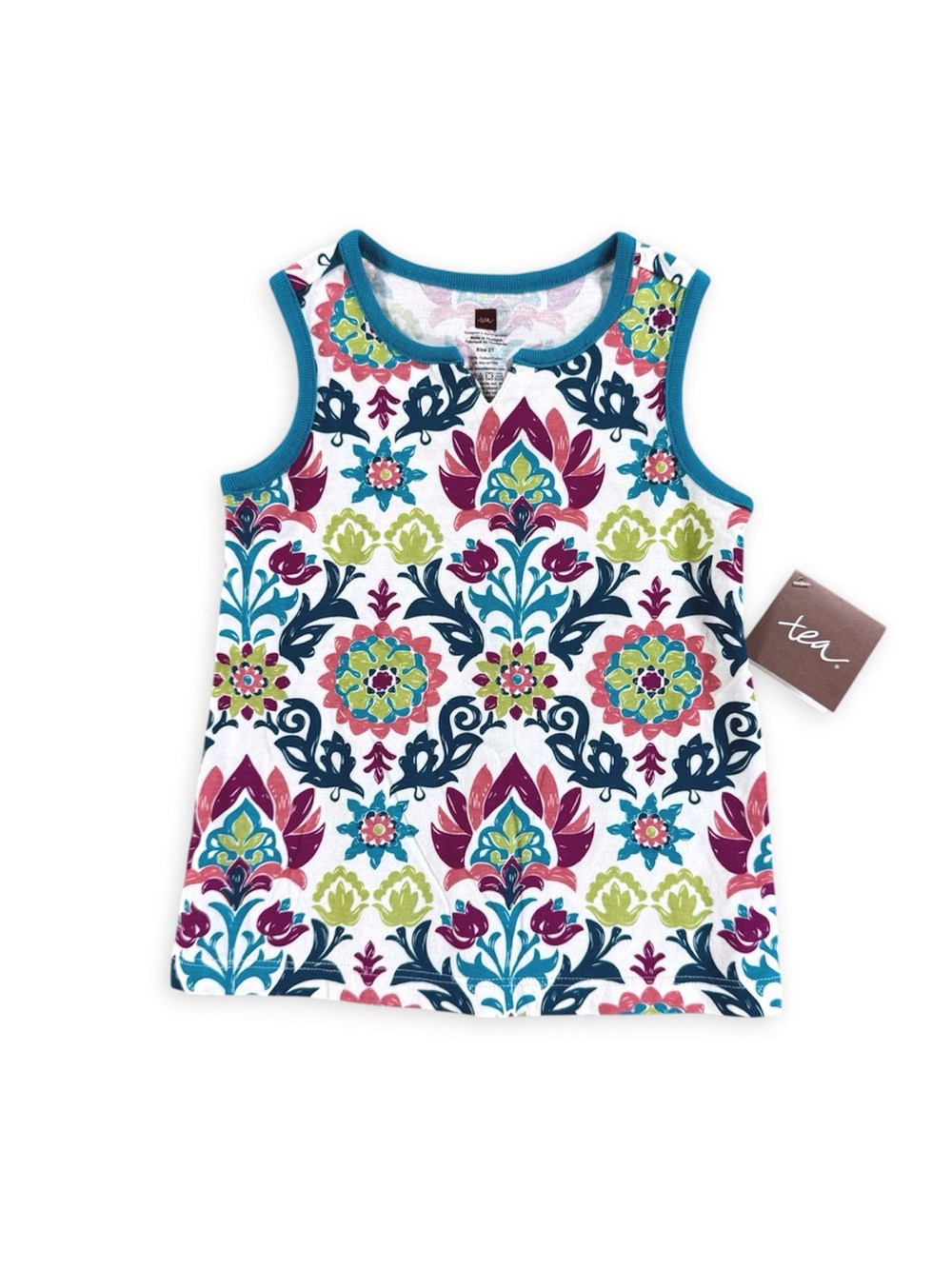 NWT Tea Collection Girls’ Floral Print Tank Top | Size 2T